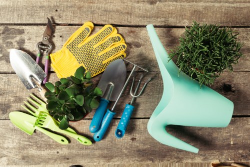 Garden tools and a notepad representing site policy